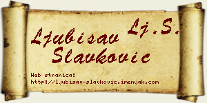 Ljubisav Slavković vizit kartica